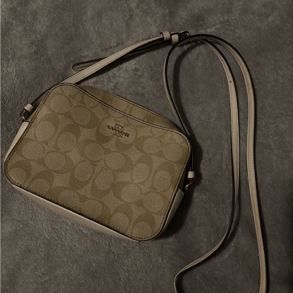 Coach Beige Signature Shoulder Bag